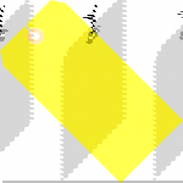 Blank Tag: 2-3/4'' High, Fluorescent Yellow, Synthetic Paper